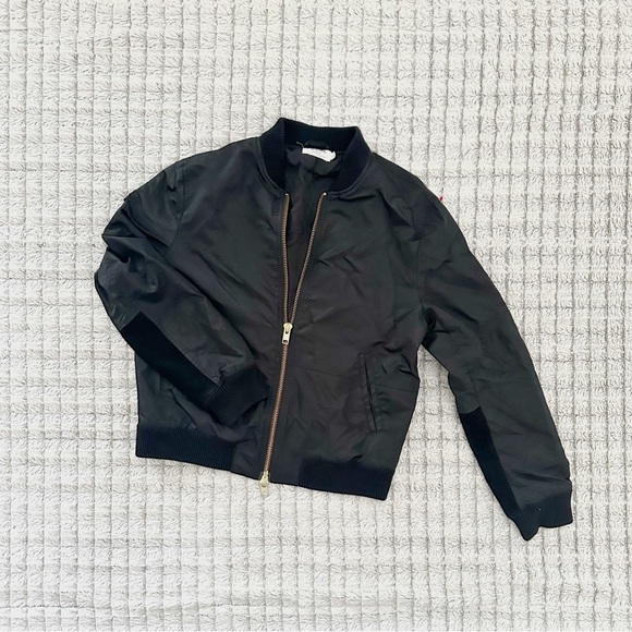 Frame Women's Black Bomber Jacket - Picture 2 of 5